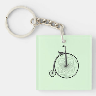 Hochrad-Veteranenfahrrad Penny-Farthing in mintgrü Schlüsselanhänger
