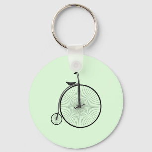 Hochrad-Veteranenfahrrad Penny-Farthing in mintgrü Schlüsselanhänger