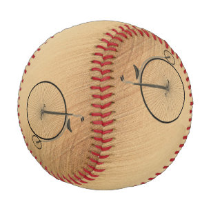 Hochrad-Vintage-Fahrrad rustikal Baseball