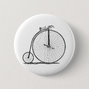 Hochräder Fahrrad Penny Farthing Button