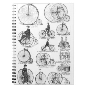 Hochrädriges Fahrrad Penny Farthing Notizblock