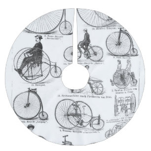 Hochrädriges Fahrrad Penny Farthing Polyester Weihnachtsbaumdecke