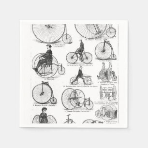 Hochrädriges Fahrrad Penny Farthing Serviette