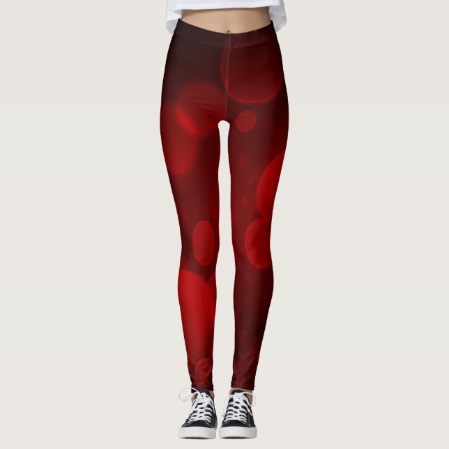 Hochrote Blasen Leggings (Vorderseite)