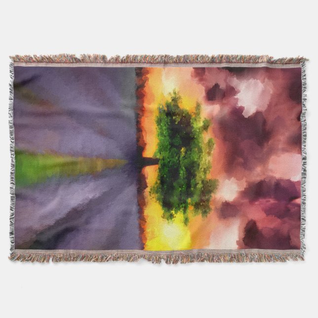 Hochrote Wolken-Wurfs-Decke Decke (Vorderseite)