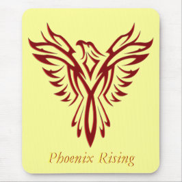 Hochrotes Phoenix-Steigen Mousepad