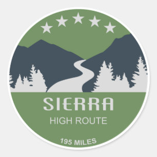 Hochroute Sierra Runder Aufkleber