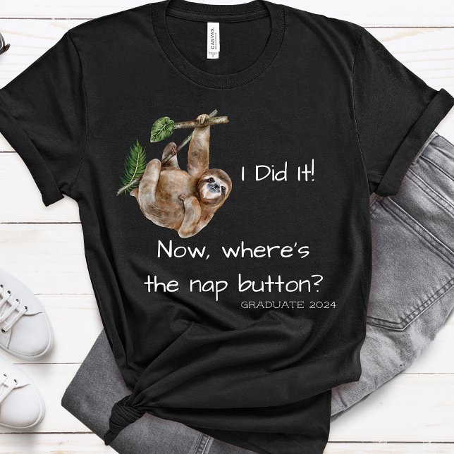 Hochschulabsolvent Sloth School University Abschlu T-Shirt (Von Creator hochgeladen)