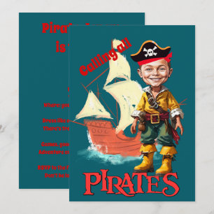 Hochsee-Erlebnis - Piratenschiff Einladung