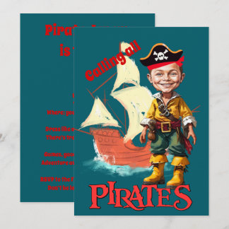 Hochsee-Erlebnis - Piratenschiff Einladung