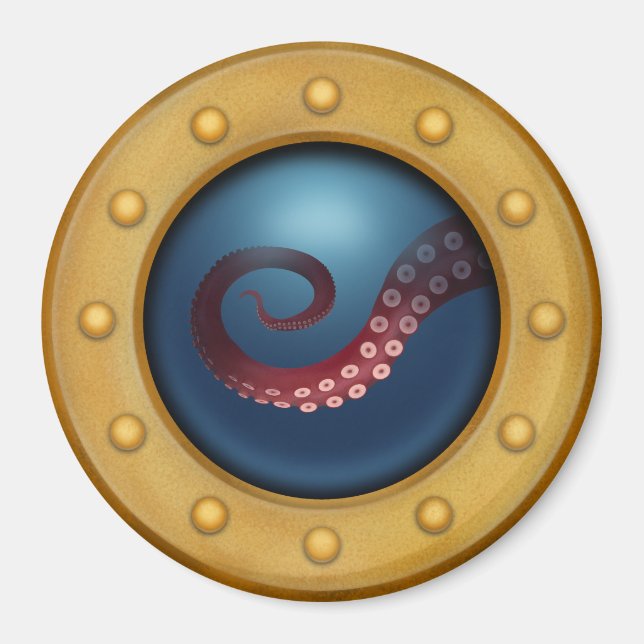 Hochseefelder Octopus Naturgeschichte Magnet (Vorne)