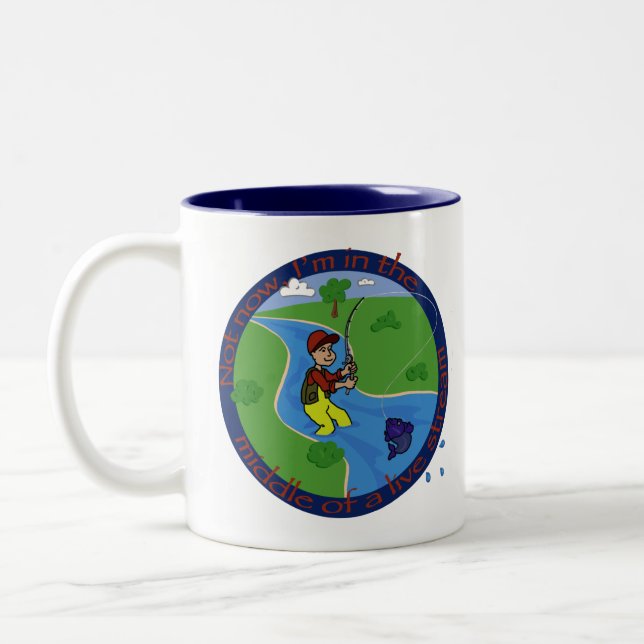 Hochseefischen Zwei-Tone-Kaffee-Tasse Zweifarbige Tasse (Links)