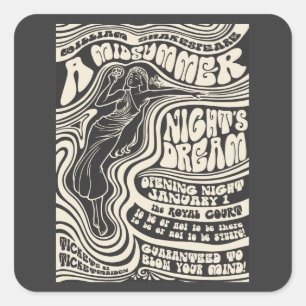 Hochsommer der Liebe Quadratischer Aufkleber