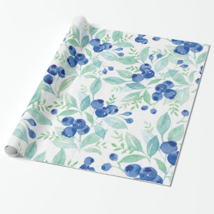 Hochsommer-rustikales Blaubeerbeeren-Sommer-Muster Geschenkpapier