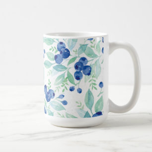 Hochsommer-rustikales Blaubeerbeeren-Sommer-Muster Tasse