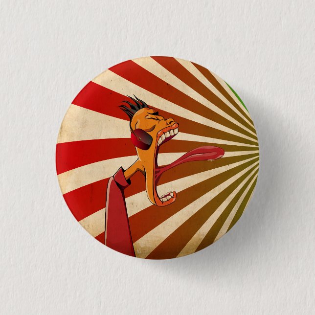 Hochsommer-Schrei Button (Vorderseite)