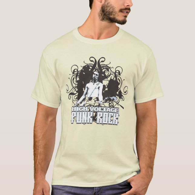 Hochspannungs-Punk Rock T-Shirt (Vorderseite)