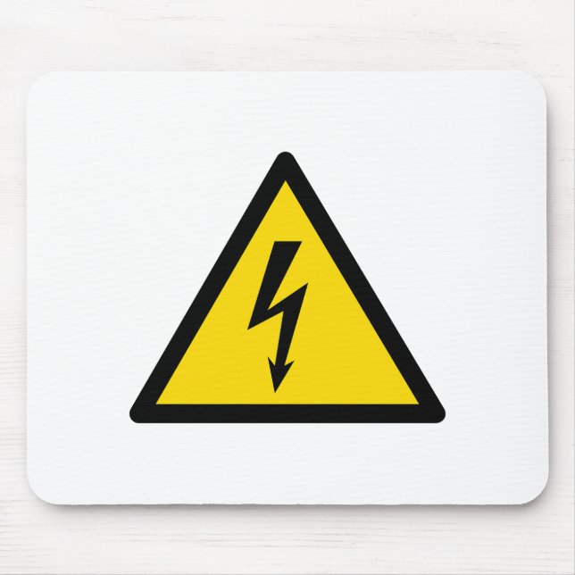 Hochspannungszeichen elektrische Symbol Warngefahr Mousepad (Vorne)