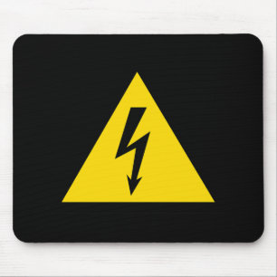 Hochspannungszeichen elektrische Symbol Warngefahr Mousepad