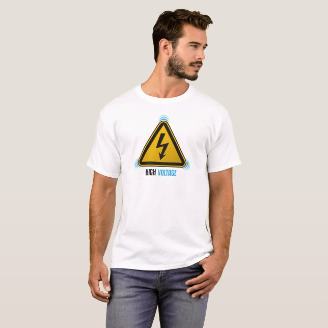 Hochspannungszeichen T-Shirt (Vorne ganz)