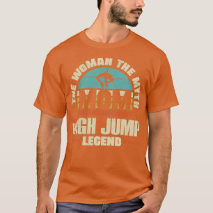 Hochsprung Springender Springer Leichtathletik Mut T-Shirt