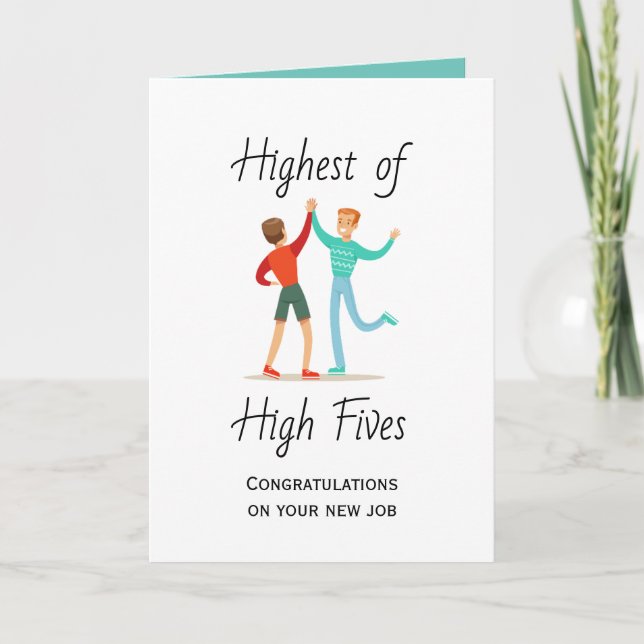 Höchste Fünf Gratulationen Neuer Job Karte (Vorderseite)