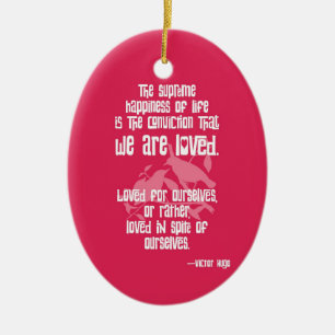 Höchstes Glück des Lebens von Victor Hugo Keramikornament