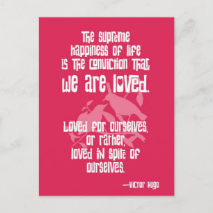 Höchstes Glück des Lebens von Victor Hugo Postkarte