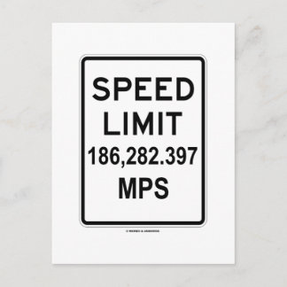 Höchstgeschwindigkeit 186 282 397 MPS (Lichtgeschw Postkarte