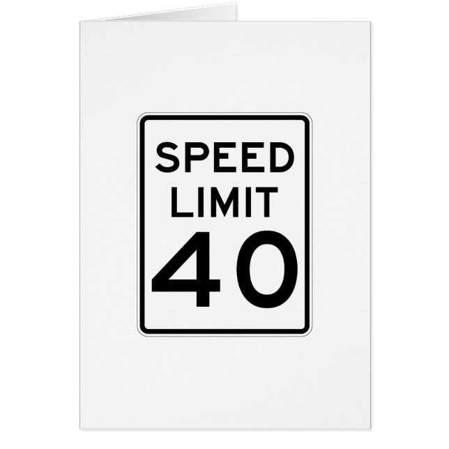 Höchstgeschwindigkeit 40 MPH-Zeichen (Vorne)