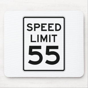 Höchstgeschwindigkeit 55 MPH-Zeichen Mousepad