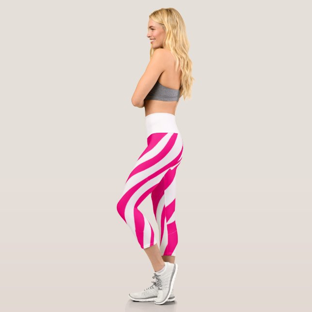Hochwaiste Capri Hot Pink Leopard Leggings (Links)