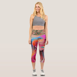 Hochwaisted-Capris Capri Leggings