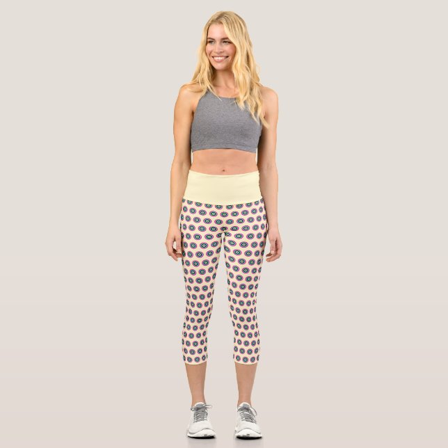 Hochwaisted Geometric Capris - Stilvolles Design (Vorderseite)
