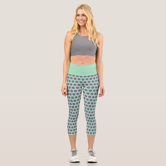 Hochwaisted Geometric Capris - Stilvolles Design (Vorderseite)