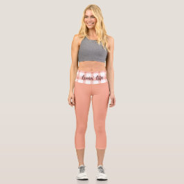 HOCHWAISTIGE CAPRI PANTS - "LAND PEACH" LEGGINGS