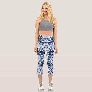 Hochwandiges Capris, mehrfarbiges Stoffmuster Ca Capri Leggings