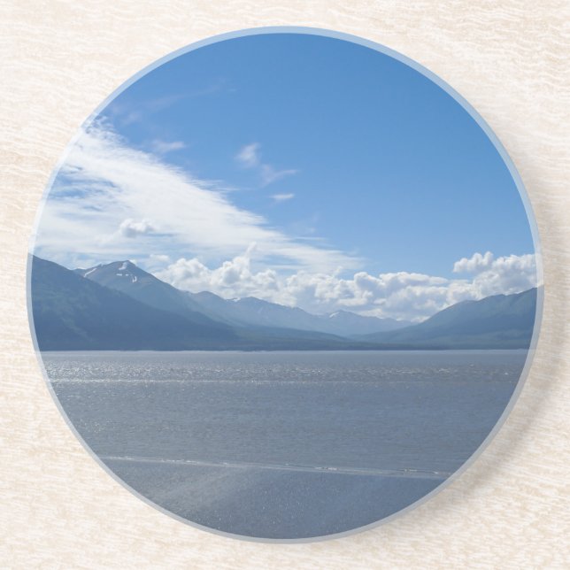 Hochwertige Alaska-Berge Sandstein Untersetzer (Vorne)