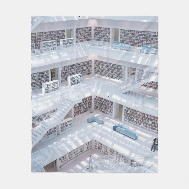 HOCHWERTIGE BIBLIOTHEK FLEECEDECKE (Vorderseite)