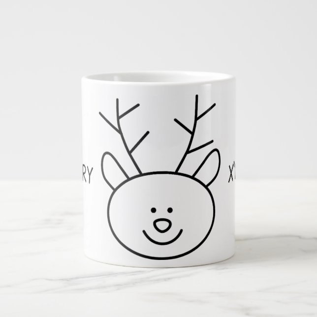 Hochwertige frohe Weihnachts-Tasse Jumbo-Tasse (Vorderseite)
