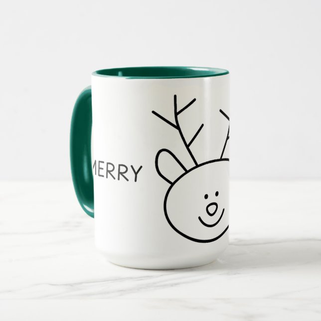 Hochwertige frohe Weihnachts-Tasse Tasse (Vorderseite Links)