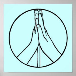 Hochwertige fünf Friedenszeichen-Handzeichen Poster