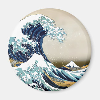 Hochwertige Große Welle von Kanagawa von Hokusai Magnet