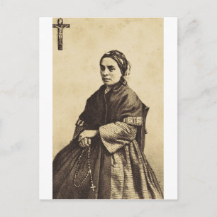 Hochwertige Kunst der heiligen Bernadette Soubirou Postkarte