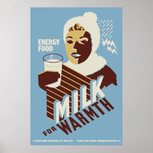 Hochwertige Milch für Warmenergie - WPA Poster