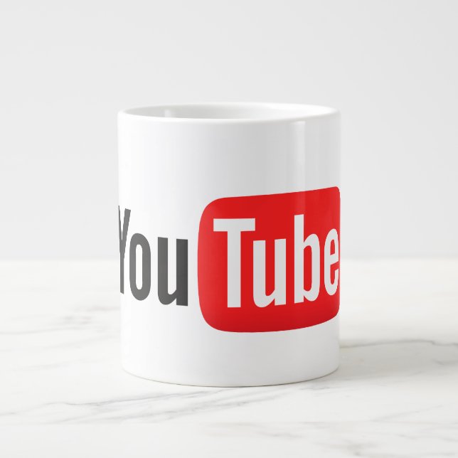 Hochwertige Youtube-Tasse Jumbo-Tasse (Vorderseite)