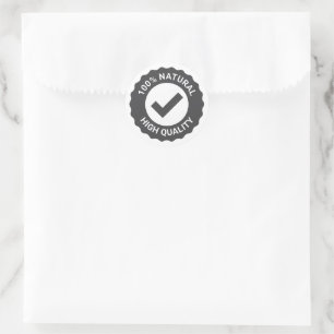 Hochwertiger 100% natürlicher Stempel mit Häkchen Runder Aufkleber