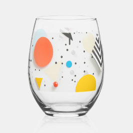 Hochwertiger Hintergrund von Formen und Streifen Weinglas Ohne Stiel