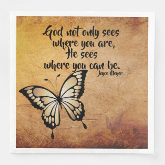 Hochwertiges Abendessen Napkin Gott sieht, wo Sie  Serviette