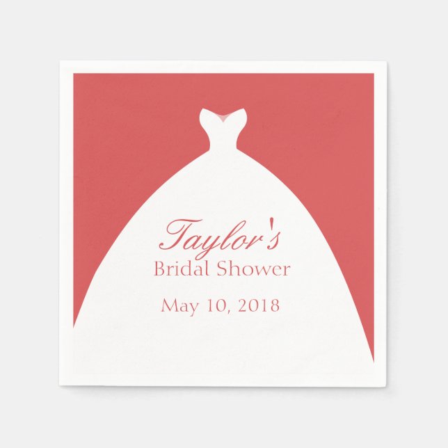 Hochwertiges Hochzeitskleid Serviette (Vorderseite)